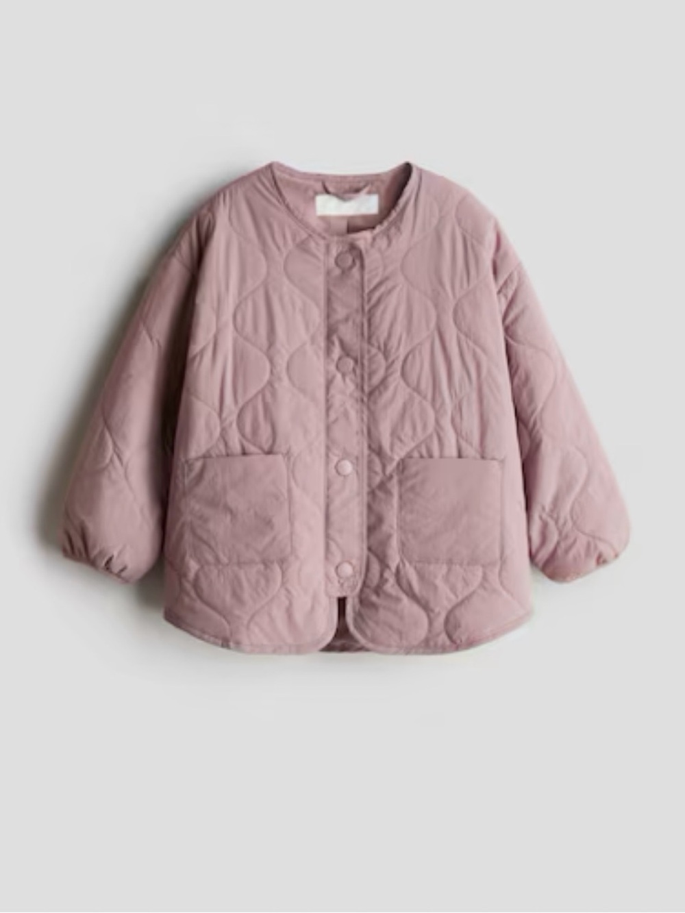 H&M Girls Quilted Jacket - Dusty Rose size 6-8